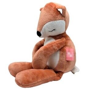 Max Studio Kids Red Fox Sleeping Plush 19" Stuffed Animal Soft Velour Floppy Toy